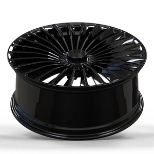 Rueda de Aleación de Aluminio Forjado de <span class=keywords><strong>una</strong></span> Pieza Borui Nueva 5x112 ET43.5 con Tapas Centrales LED RGB, 750 kg, con Accesorios para Automóvil, Acabado Pulido de Alta Calidad - Product Image 2