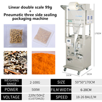 Machine d'emballage automatique pneumatique à double tête pour pesage, remplissage et scellage de poudres granulaires pour aliments, sacs personnalisés