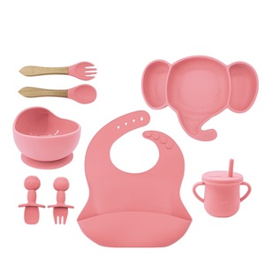Juego de Alimentación de Madera y Silicona con Forma de Elefante, 6 Piezas, Plato, Vaso, Cuchara y Tenedor para Bebés - Product Image 4