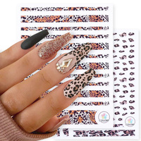 Autocollants pour ongles à imprimé léopard, motifs marbrés d'animaux sauvages, tatouages pour ongles, décalcomanies de transfert, sliders de haute qualité, décoration de manucure