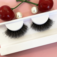 Extensions de cils en faux vison super volumineux, courbure D, naturels, en bande, avec logo personnalisé, vente en gros, marque privée, en vrac