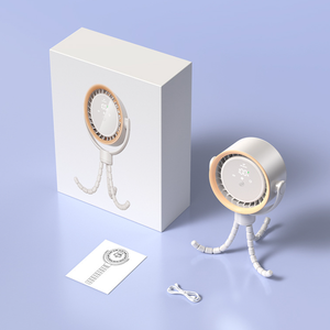 Ventilateur portable rechargeable Ownswing 5 vitesses, mini ventilateur de bureau mural, ventilateur ultra-silencieux pour poussette de bébé, utilisation en extérieur, ventilateur pieuvre - Product Image 2