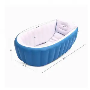 Banheira inflável portátil de bebê animal baleia azul