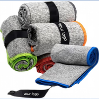 Serviettes en microfibre double face EN Cation avec impression de logo personnalisée, super absorbantes, respirantes, pour femmes, fitness, yoga, sports