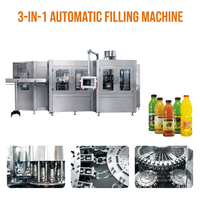 Machine de lavage, de rinçage et de remplissage de bouteilles entièrement automatique pour jus de fruits, thé et boissons, certifiée CE, de haute qualité