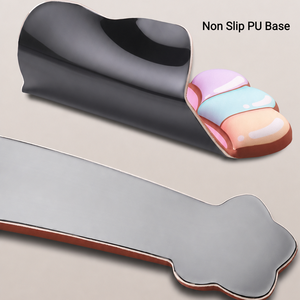 ชุดแผ่นรองข้อมือคีย์บอร์ดและเมาส์แบบ Ergonomic พร้อมฐาน PU กันลื่น สำหรับคอมพิวเตอร์สำนักงาน ออกแบบและโลโก้ตามสั่ง - Product Image 4