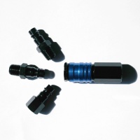 JUNJIE Raccords pour tuyaux d'air à haut débit et à haut débit de style américain Jeu de 4 pièces: 0.64cm NPT Quick Coupler Plug Kit