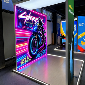 Xách tay LED hộp đèn quảng cáo căng thẳng vải Backdrop xách tay khung nhôm LED hộp đèn cho triển lãm thương mại - Product Image 3