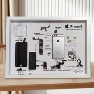 Điện thoại di động tháo dỡ máy khung ảnh gỗ rắn MDF nhựa mô hình âm thanh nổi hình ảnh rỗng khung nhựa kim loại móc chìa khóa - Product Image 1