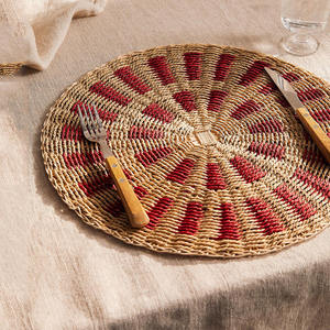 High Quality <b>Seagrass</b> <b>Placemat</b> Mix Colors Table Decoration/ Coaster for Cup Table Accessories From Vietnam - Product Image 1