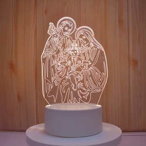 Lampe tactile USB 3D San Judas Tadeo, lampe à illusion, cadeau religieux pour femmes et hommes, lumières nocturnes, décoration spirituelle - Product Image 5