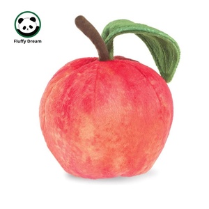 Personalizzabile simpatico cartone animato a forma di frutta giocattoli di peluche decorazione per la casa con pesca mela uva in tessuto materiale di riempimento in cotone PP - Product Image 2