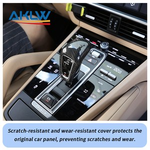 Cache de commande de vitesses pour console centrale <span class=keywords><strong>Porsche</strong></span> Cayenne 2018-2020 en fibre de carbone véritable, léger et luxueux, accessoire intérieur - Product Image 2