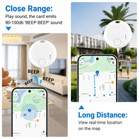 Tag Lokasi Pintar Plastik Global Bebas Biaya Bulanan untuk Android, Pelacak Anti-Hilang untuk Kunci Rumah, Hewan Peliharaan, Dompet, Perjalanan