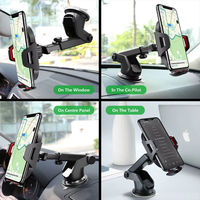 Support de téléphone portable universel rotatif à 360° pour voiture et bureau avec ventouse et verrouillage automatique pour navigation automobile