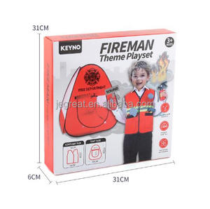 Giocattolo del Costume del pompiere del pompiere <span class=keywords><strong>dei</strong></span> bambini lavabili Premium per i bambini con il martello dell'artiglio dell'ascia dell'estintore della maglia della tenda - Product Image 3