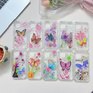 Dream Three-In-One Butterfly Glue Cell Phone Case for iPhone for Samsung