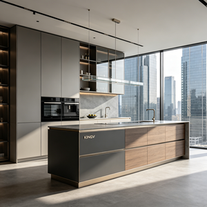 Meubles de cuisine KINGV, armoires de luxe parfaites <span class=keywords><strong>pour</strong></span> les plafonds hauts, appartements, hôtels, aménagements de cuisine - Product Image 1