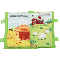 Livre en tissu pour bébé, livre sensoriel éducatif en tissu doux sur le thème de la ferme, jouet interactif lavable pour tout-petits, activité d'apprentissage pour nourrissons, OEM