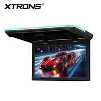 Moniteur de toit de voiture Android XTRONS 15,6 pouces rabattable avec écran IPS, son supérieur, entrée AV double HD, lecture vidéo 4K