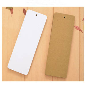Marcapáginas de esquina redonda en blanco pintado a mano, Papel kraft DIY, perforador de <span class=keywords><strong>Tarjeta</strong></span> blanca - Product Image 5