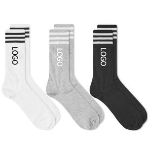 Quality Custom Logo Cotton Sport Ankle <b>Socks</b> <b>Compression</b> Grip Neutral Male Crew Design for Spring Season Digital Printing Method - Product Image 1