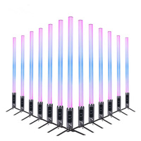 Tube lumineux LED RGB DMX sans fil à pixels, étanche IP65, 360 degrés, télécommande par batterie, pour théâtres et concerts