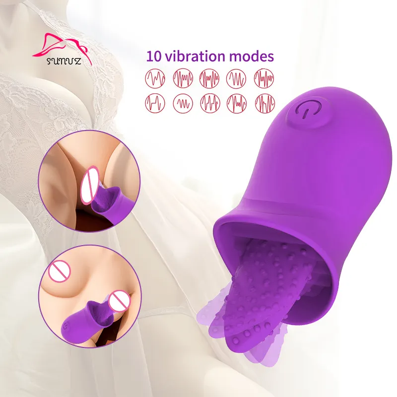 OEM Tongue Licking Rose Vibrators For Women Clitoris Stimulator Vibrating Tongue Sex Toys For Woman Licking Tongue Vibrator