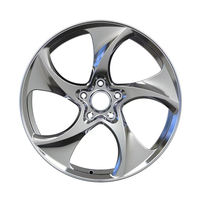 Rines de Aleación Forjados JG Cromados de 5 Radios, Plateados Pulidos, de 17-22 Pulgadas, 5x114.3, Aptos para Autos de Pasajeros