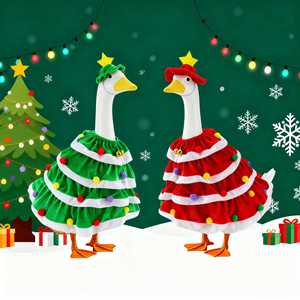 Conjunto de Disfraz de Ganso Blanco Grande para Mascotas, Ropa para Fiestas de Navidad, Decoración, Venta al por Mayor - Product Image 1