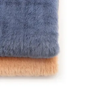 New Style Fleece Fabric 58%Polyester 40%Acrylic 2%Spandex 510GSM Warm And Soft Brushed Fur Fleece Fabric For Winter Coat