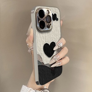 Custodia per <span class=keywords><strong>iPhone</strong></span> XP931 Black Heart Compatibile con Apple 16 Pro Max, Personalizzata, Nuova per 15, 14, 13, 11, Elettroplaccata, Creativa - Product Image 5
