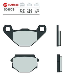 R-Attack S065CS ผ้าเบรกมอเตอร์ไซค์ คาร์บอนเซรามิก หน้า-หลัง รุ่น R90 ได้รับการรับรอง - Product Image 1