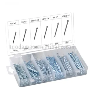 555PCS Zinc Plated Carbon Steel Split Cotter Pin Assortment