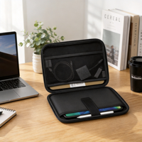 Sarung Laptop EVA Anti Guncangan, Slim, untuk Notebook dan Tablet, Tahan Air, Organizer Elektronik untuk Penggunaan Kantor dan Perjalanan
