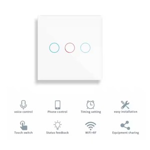 Bán buôn Anh/EU thông minh thiết bị chuyển mạch ổ cắm Google <span class=keywords><strong>Alexa</strong></span> cho <span class=keywords><strong>Amazon</strong></span> Smartlife cho tuya App ZigBee Wifi điều khiển từ xa cảm ứng Bảng điều chỉnh - Product Image 3