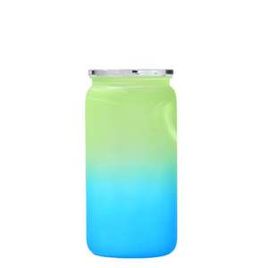 Vasos de Plástico Reciclables con Forma de Lata de 16 oz, Coloridos, con Tapa de PP y Pajita, para Envoltura UV DTF, Disponibles en Almacén de EE. UU. - Product Image 5