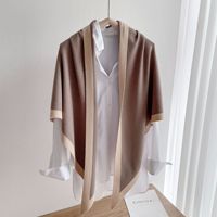 Nouveau châle triangulaire en tricot pour femmes, fabricant, sensation cachemire, poncho, châle en pashmina pour femmes, automne