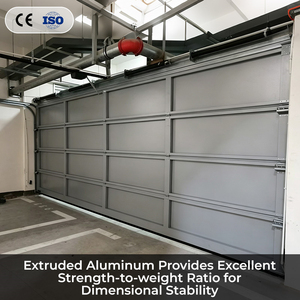 Porte de <span class=keywords><strong>garage</strong></span> sectionnelle en aluminium LIXON, finition personnalisée, isolée, porte automatique à ouverture par le haut pour les projets de construction de villas - Product Image 4