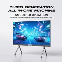 Tableau blanc interactif tout-en-un avec écran tactile intelligent 4K UHD avec rétroéclairage Mini-LED et double système d'exploitation, montage mural pour les réunions d'affaires