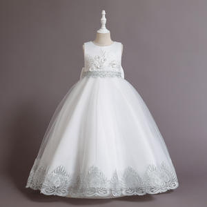 4-16 anni ragazza ricamata in rete di perline <span class=keywords><strong>abiti</strong></span> lunghi occasioni formali bambini <span class=keywords><strong>damigella</strong></span> d'onore Host costumi da <span class=keywords><strong>cerimonia</strong></span> di spettacolo - Product Image 3