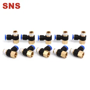 SNS SPHF Series Pneumatic 90 Degree Elbow Male-Female Thread Push To Connect Pipe Fittings Quick Tube Joints