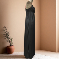 Robe de nuit en dentelle élastique respirante à taille élastique, style moyen-oriental, camisole sexy en satin, tenue de détente de Dubaï pour musulmanes, été