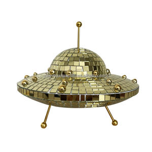 Boule disco scintillante UFO Chuang De, décoration unique de soucoupe volante avec des carreaux miroir pour la décoration de la maison, du bureau et des fêtes - Product Image 5