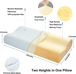 Almohada de Soporte Cervical al por Mayor, Almohada de Espuma Viscoelástica con Contorno de Mariposa para Alivio del Dolor y Anti-Ronquidos, para Dormir en la Cama - Product Image 5