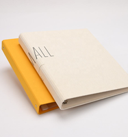 Classeur Premium 4 anneaux A4 B5 avec couverture en carton, pochettes à spirale, porte-cartes, logo personnalisé, estampage à chaud, OEM ODM, fourniture en gros, direct usine