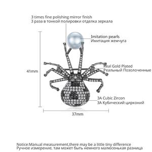 Luoteemi เข็มกลัดแฟชั่นฮิปฮอปสีดำฮาโลวีนขายส่งแมงมุมและเข็มกลัดสัตว์ดีไซน์ - Product Image 2