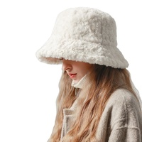 Vente en gros de nouveaux chapeaux de pêcheur d'extérieur plats et chauds en fourrure, serviette éponge d'hiver en peluche réversible pour cyclisme décontracté