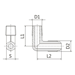Raccordo a gomito in ottone serie EWJ, ad alta pressione, 12mm, in lega, forgiato liscio, raccordi a compressione in ottone forgiato - Product Image 3