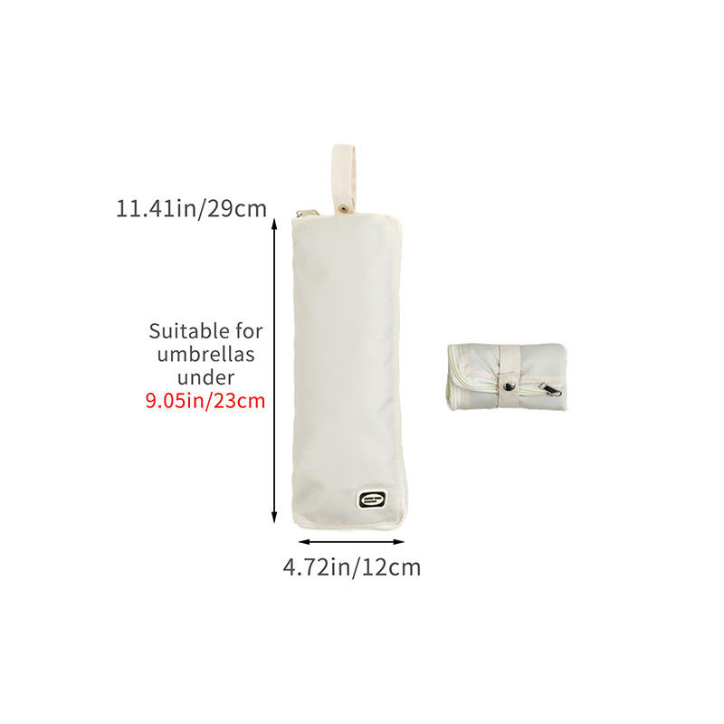 สีขาวนวล ขนาดเล็ก -- เหมาะสำหรับร่มที่มีขนาดไม่เกิน 23 ซม.